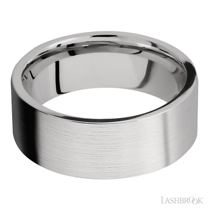 8 mm wide Flat Cobalt Chrome band.