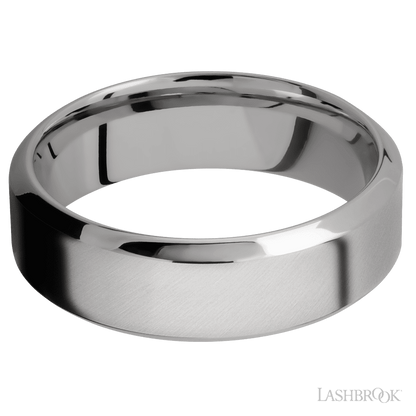 7 mm wide High Bevel Titanium band.