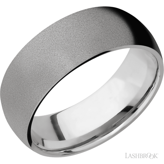 Lashbrook 8mm Domed Titanium Wedding Band