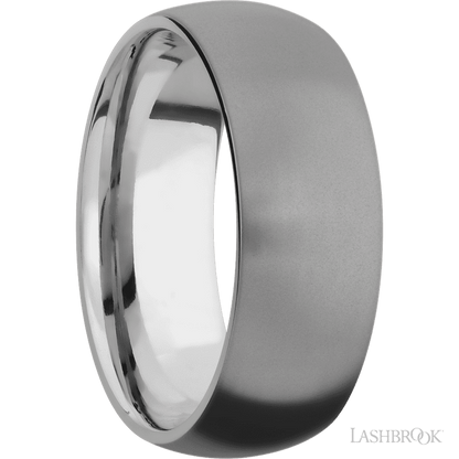 8 mm wide Domed Titanium band.