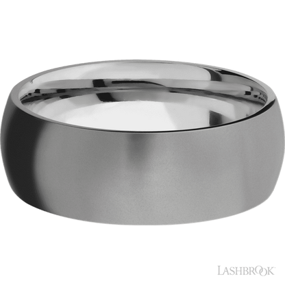 8 mm wide Domed Titanium band.