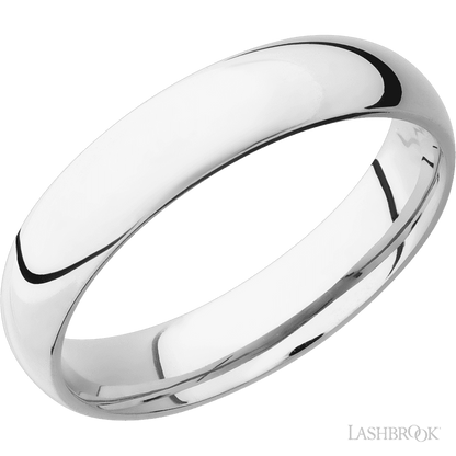 5 mm wide Domed Cobalt Chrome band.