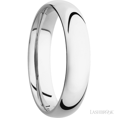 5 mm wide Domed Cobalt Chrome band.
