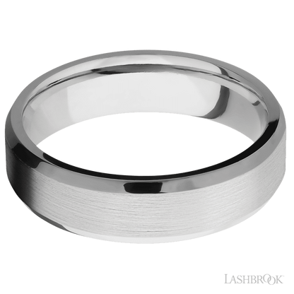 6 mm wide Beveled Cobalt Chrome band.