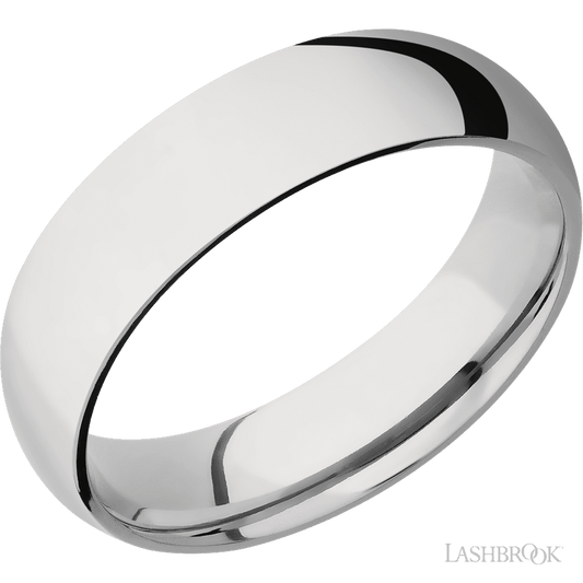 Lashbrook 6mm Domed Cobalt Chrome Wedding Band