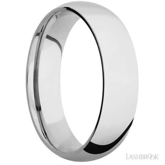 Lashbrook 6mm Domed Cobalt Chrome Wedding Band
