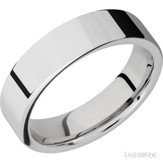Lashbrook 6mm Flat Cobalt Chrome Wedding Band