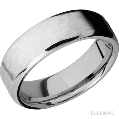 7 mm wide Beveled Cobalt Chrome band.
