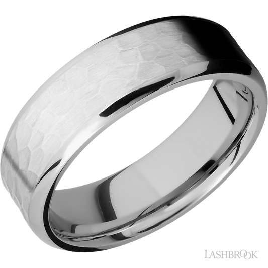Lashbrook 7mm Beveled Cobalt Chrome Wedding Band