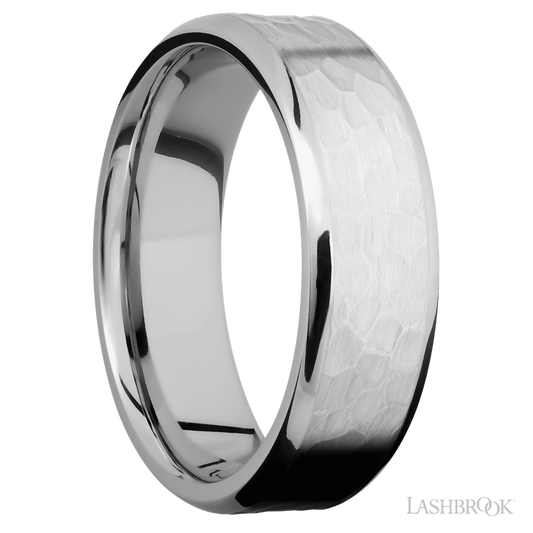 Lashbrook 7mm Beveled Cobalt Chrome Wedding Band