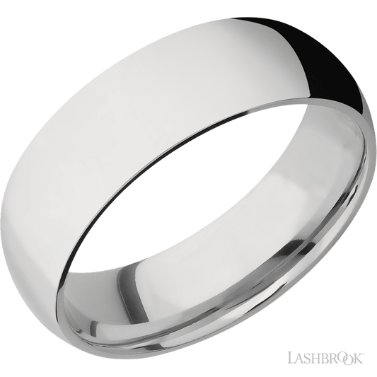 Lashbrook 7mm Domed Cobalt Chrome Wedding Band