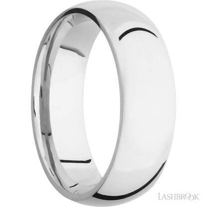 7 mm wide Domed Cobalt Chrome band.