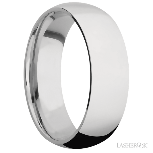 Lashbrook 7mm Domed Cobalt Chrome Wedding Band
