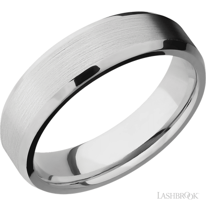 6 mm wide Beveled Platinum band.