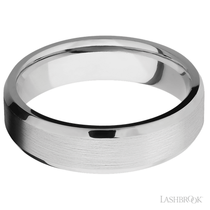 6 mm wide Beveled Platinum band.