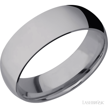 7 mm wide Domed Tantalum band.