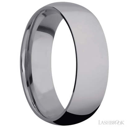 7 mm wide Domed Tantalum band.