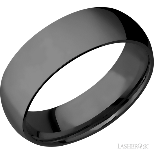 Lashbrook 7mm Domed Zirconium Wedding Band