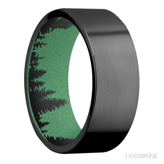 Lashbrook 8mm Flat Zirconium Wedding Band — Squatch Sleeve