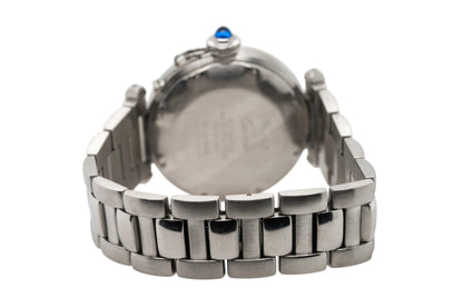 Cartier Pasha 38mm Stainless Steel Watch with Aftermarket Diamonds Roman Dial