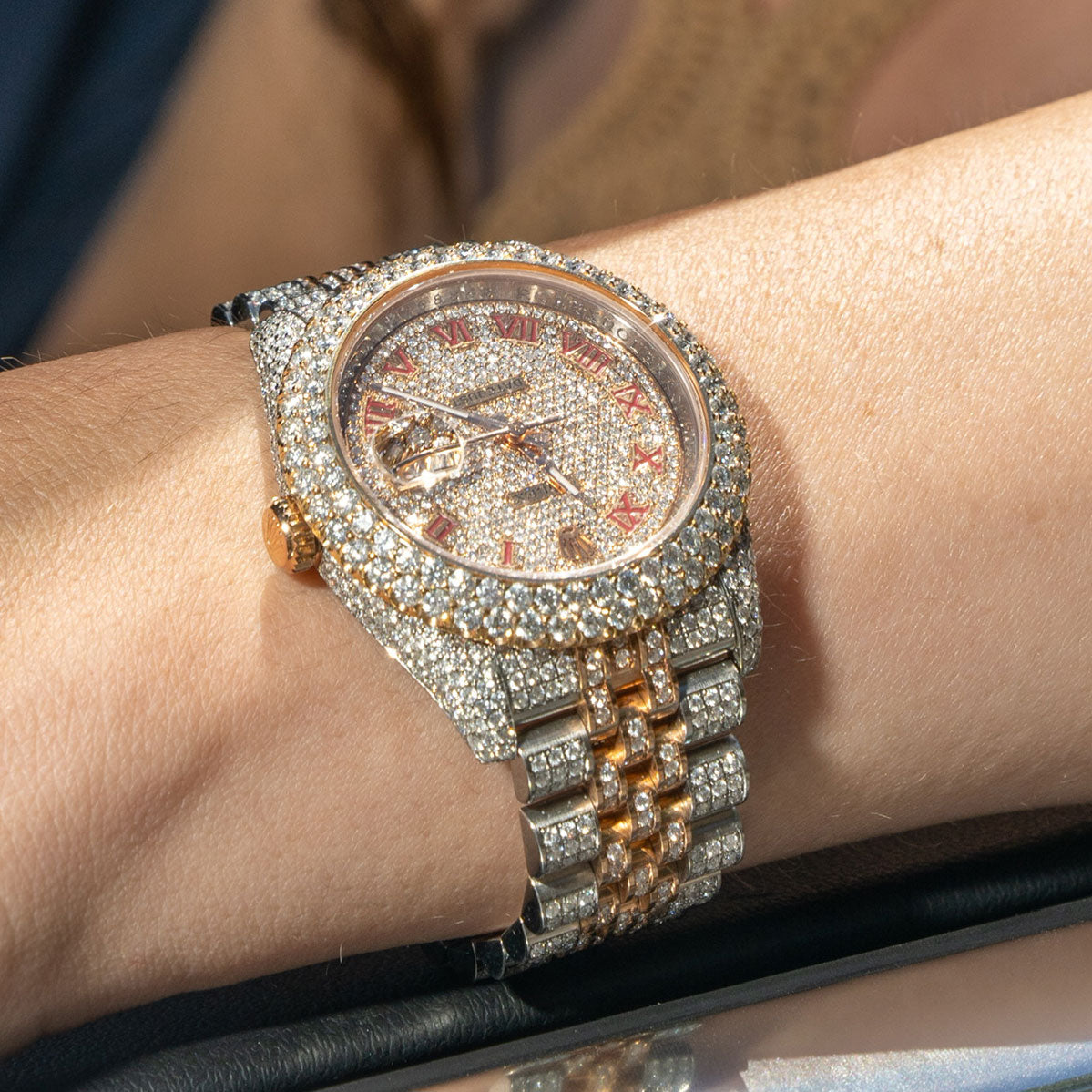 Rolex 116201 Datejust Two-Tone 12.49ctw Diamond Pave Watch