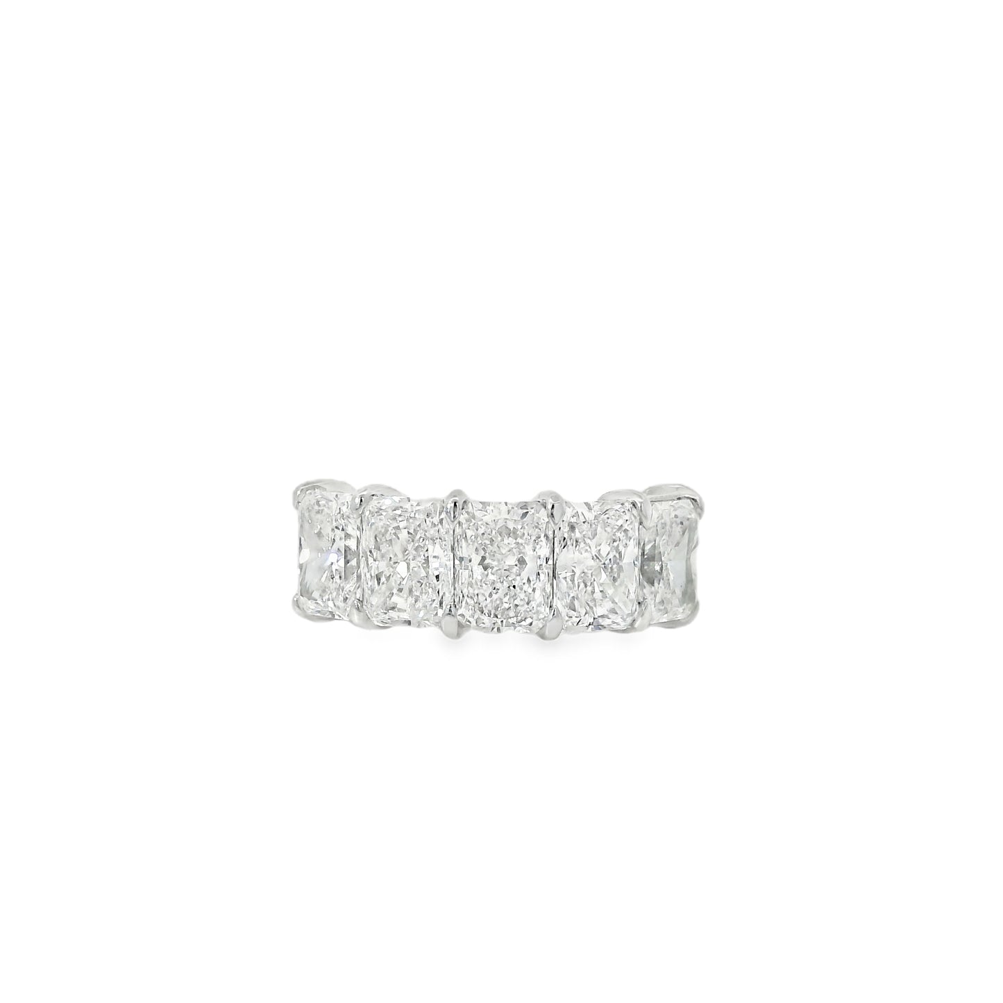 18k White Gold 5.04ctw 5 Stone Diamond Wedding Band