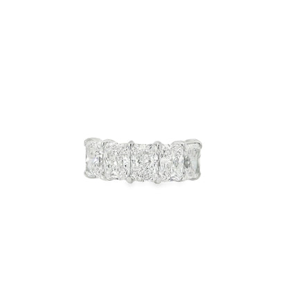 18k White Gold 5.04ctw 5 Stone Diamond Wedding Band