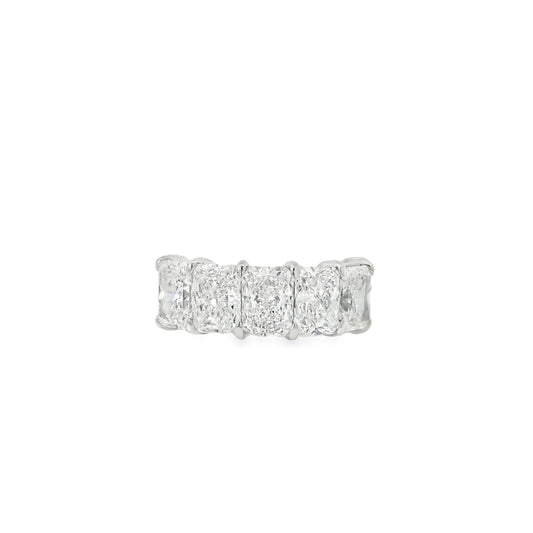 18k White Gold 5.04ctw 5 Stone Diamond Wedding Band