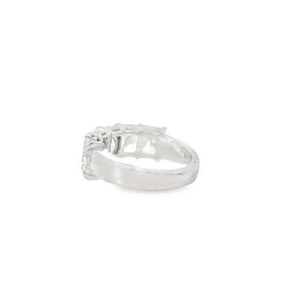 18k White Gold 5.04ctw 5 Stone Diamond Wedding Band