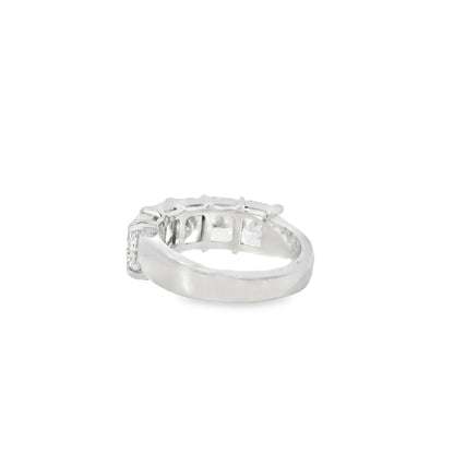 18k White Gold 5.04ctw 5 Stone Diamond Wedding Band