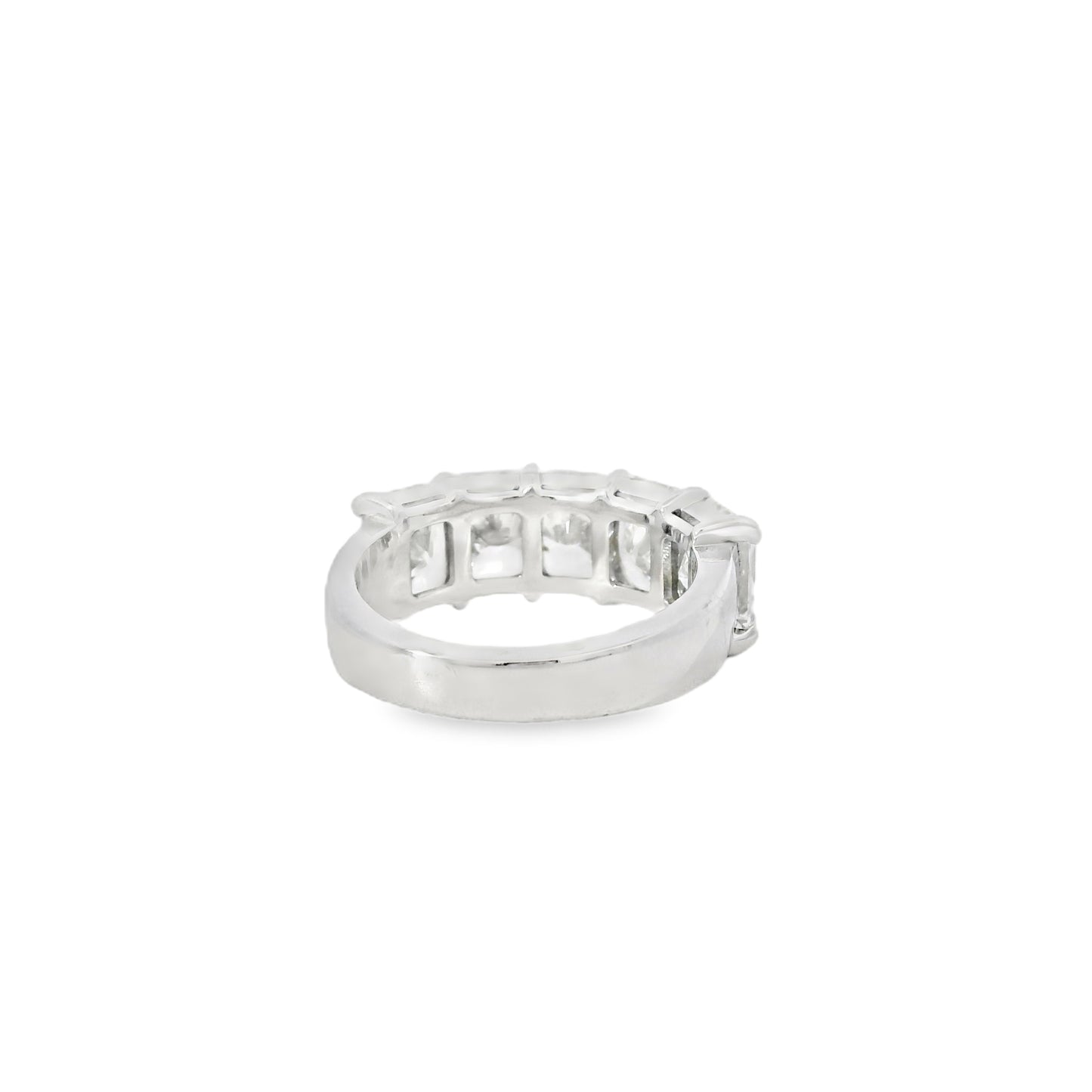18k White Gold 5.04ctw 5 Stone Diamond Wedding Band