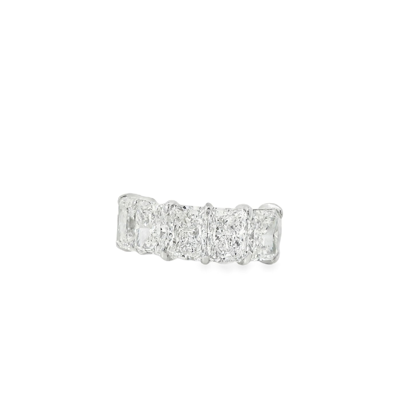 18k White Gold 5.04ctw 5 Stone Diamond Wedding Band