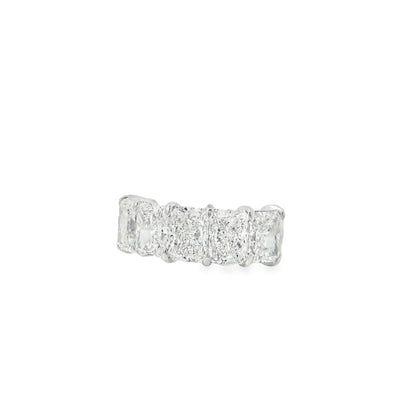 18k White Gold 5.04ctw 5 Stone Diamond Wedding Band