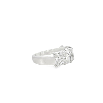 18k White Gold 5.04ctw 5 Stone Diamond Wedding Band