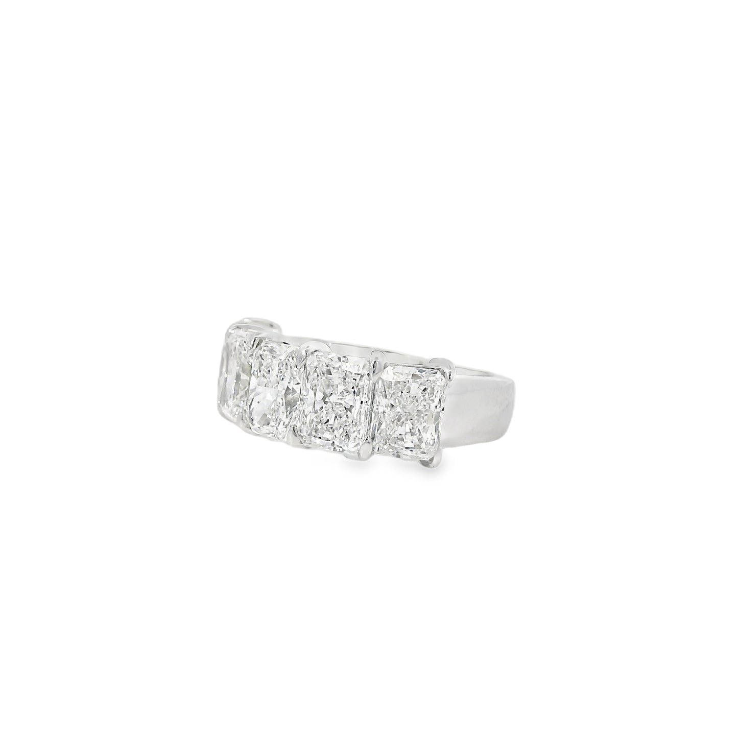 18k White Gold 5.04ctw 5 Stone Diamond Wedding Band
