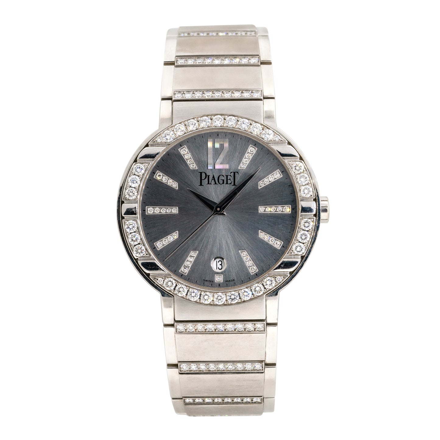 Piaget Polo P10183 18k White Gold Diamond Ladies Watch