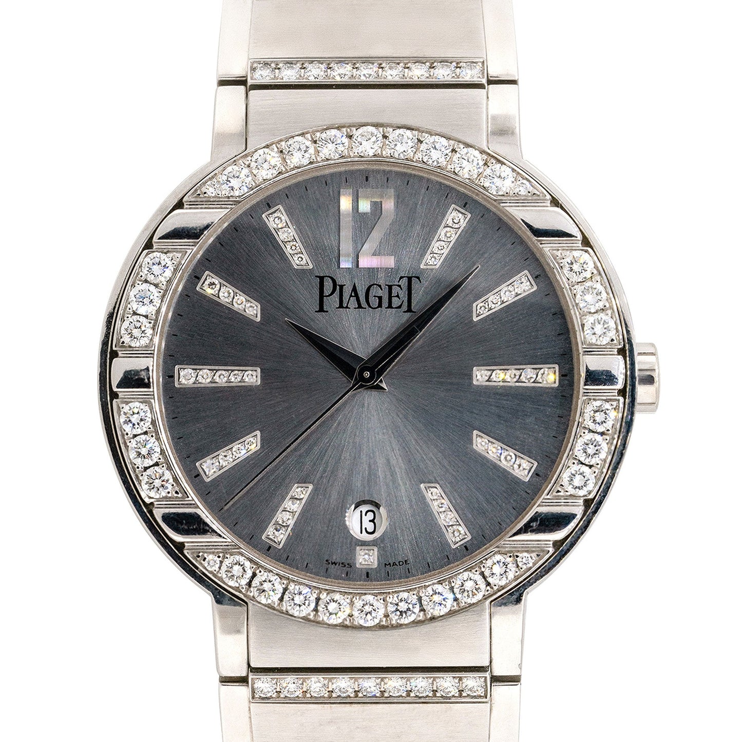 Piaget Polo P10183 18k White Gold Diamond Ladies Watch