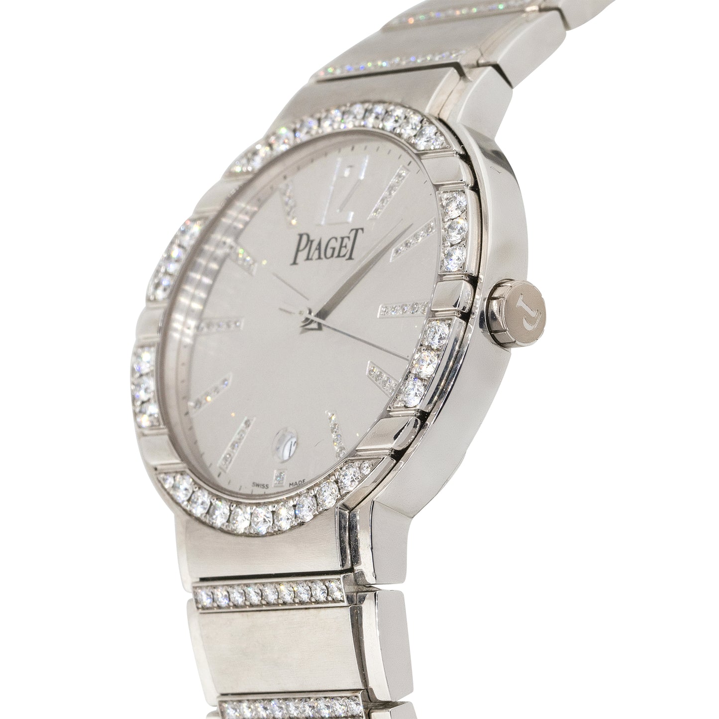 Piaget Polo P10183 18k White Gold Diamond Ladies Watch