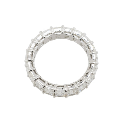 Platinum 5.87ctw Radiant Cut Eternity Wedding Band