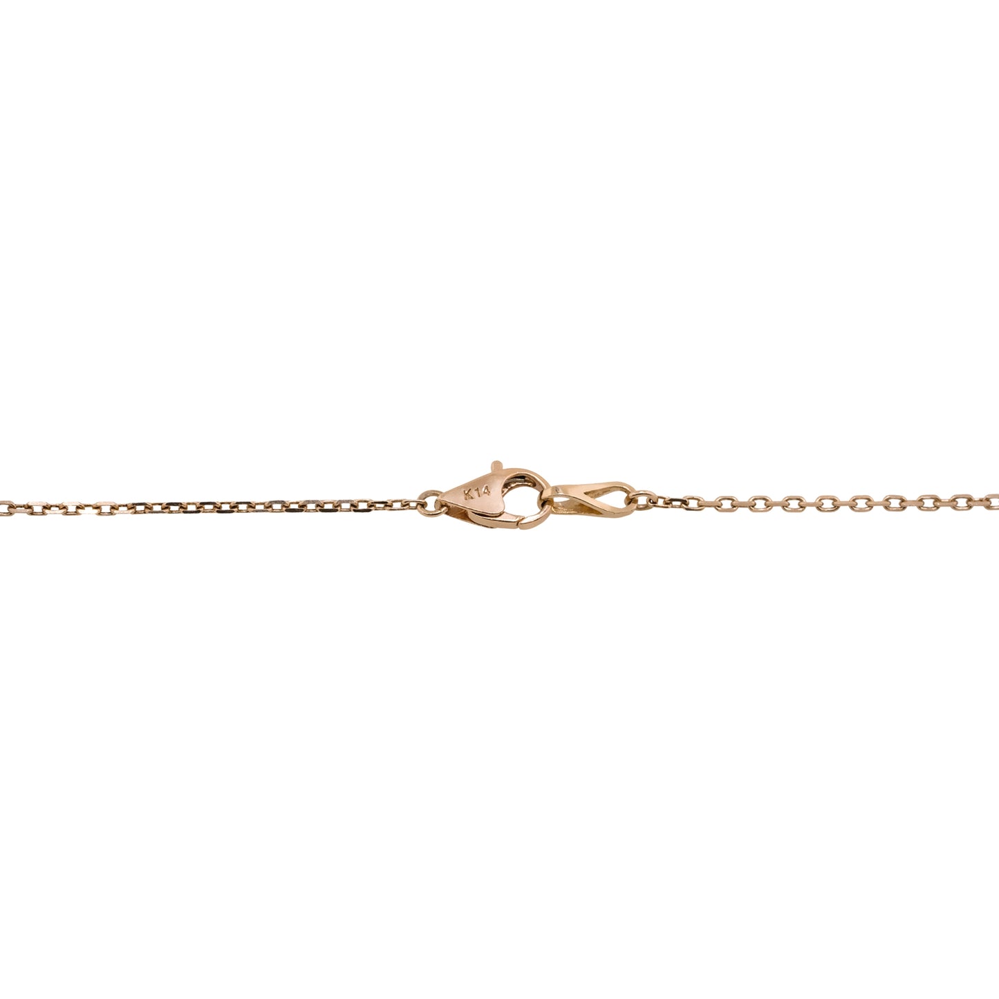 14k Rose Gold 1.92ctw Round Diamond Open Circle Pendant Necklace