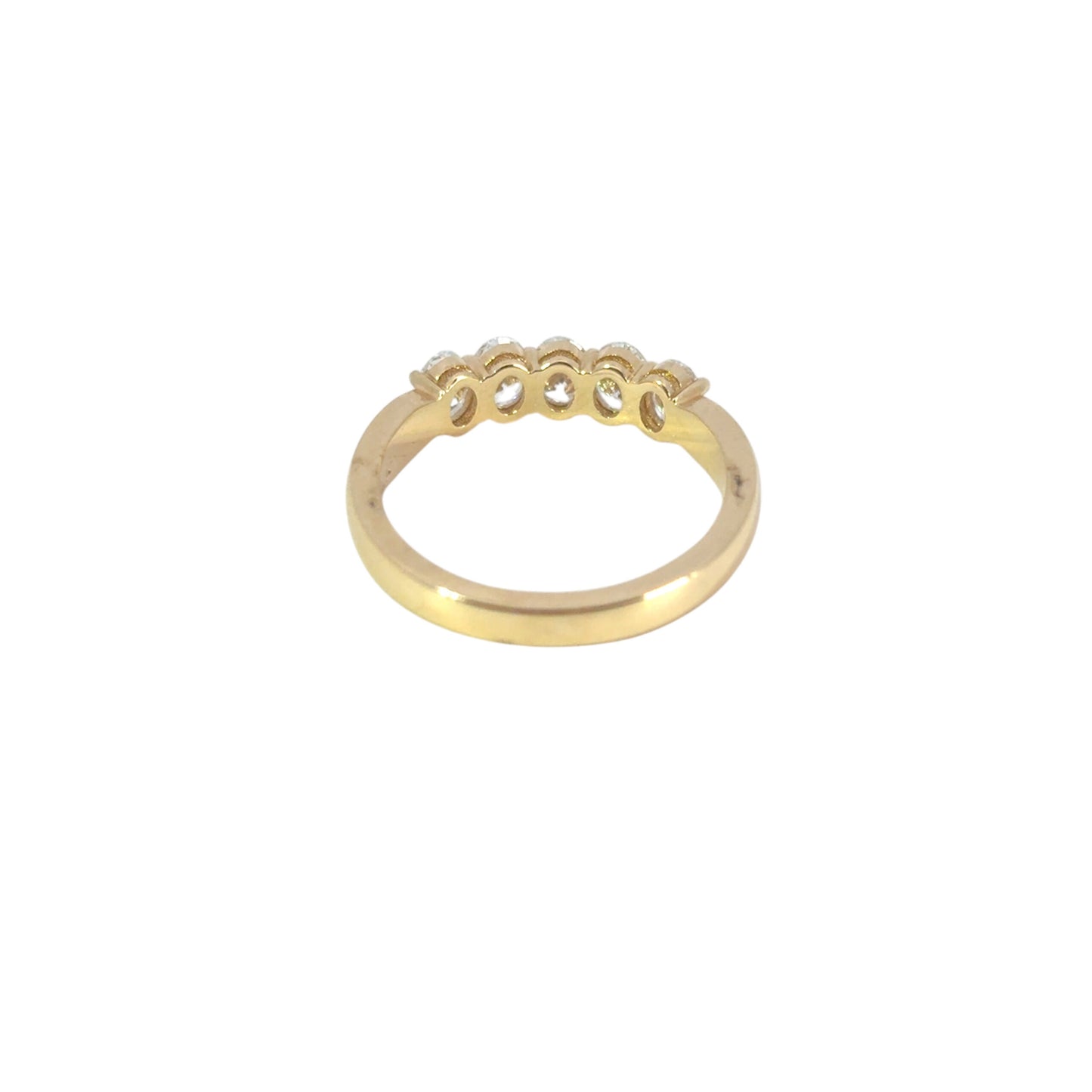 14k Yellow Gold 0.92ctw Oval Cut Five Stone Band