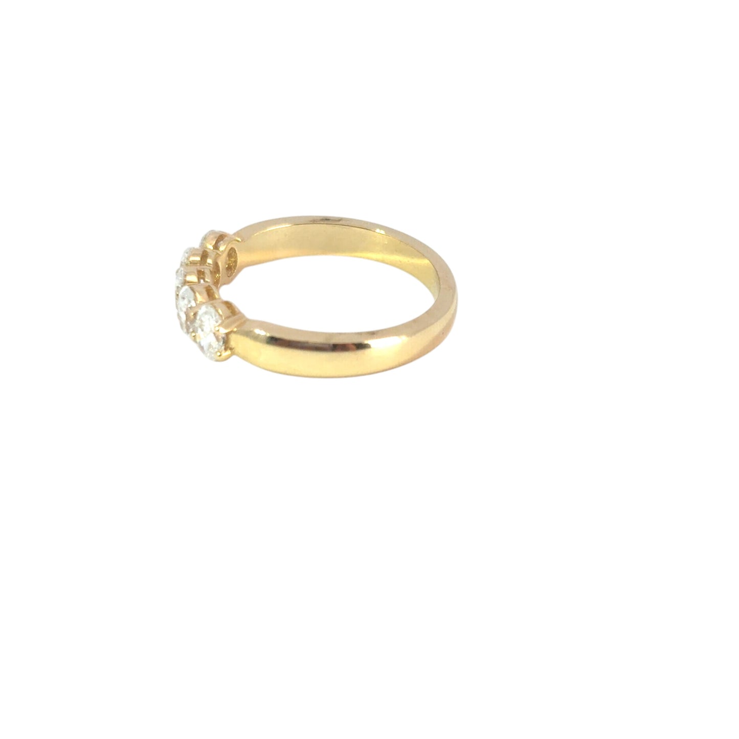 14k Yellow Gold 0.92ctw Oval Cut Five Stone Band