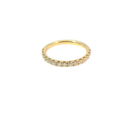 14k Yellow Gold 0.68ctw Diamond Wedding Band
