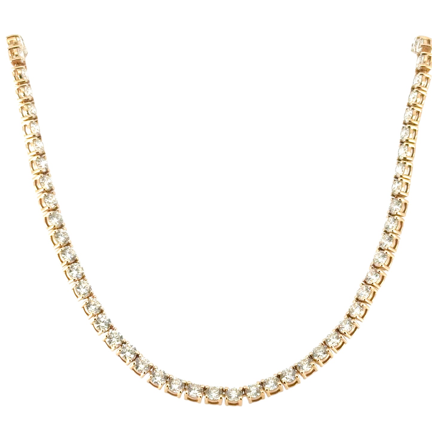 18k Yellow Gold Diamond Bezel Pendant with 1922 50 Peso 24k Gold Coin on a 14k Yellow Gold Tennis Necklace