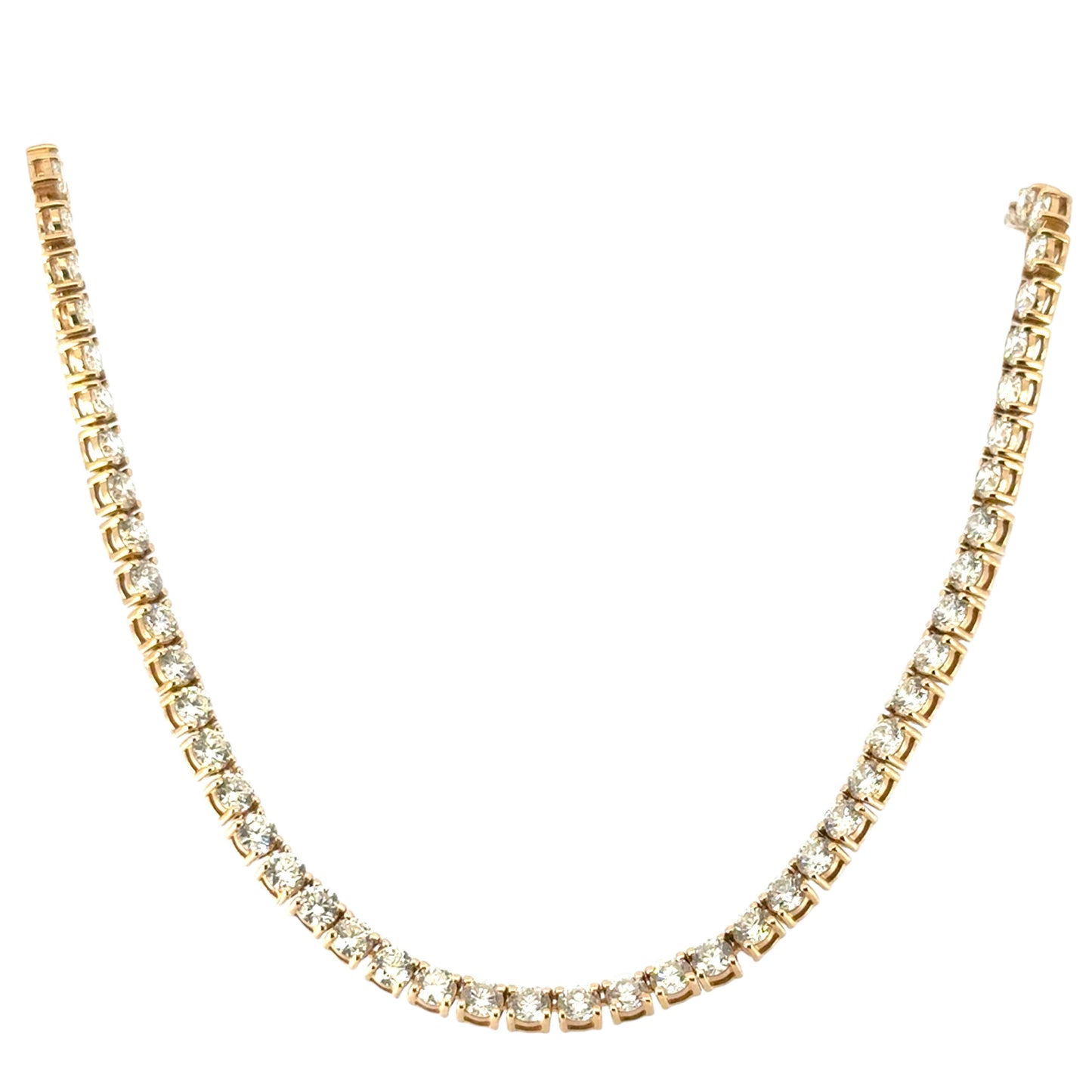 18k Yellow Gold Diamond Bezel Pendant with 1922 50 Peso 24k Gold Coin on a 14k Yellow Gold Tennis Necklace