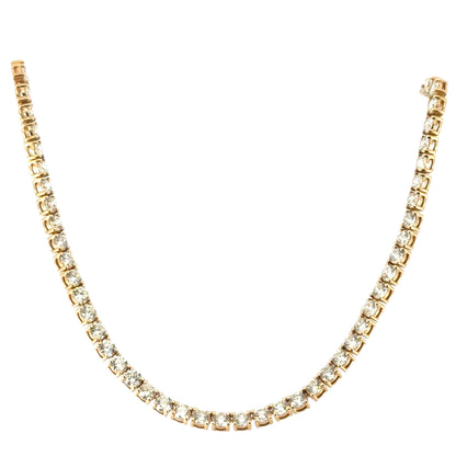 18k Yellow Gold Diamond Bezel Pendant with 1922 50 Peso 24k Gold Coin on a 14k Yellow Gold Tennis Necklace