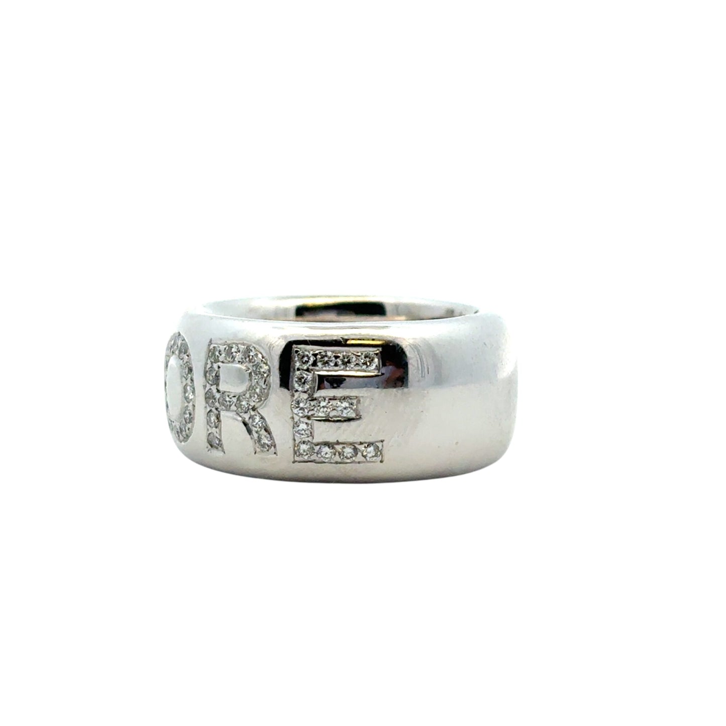 14k White Gold approx. 2ctw Diamond "Amore" Band Ring