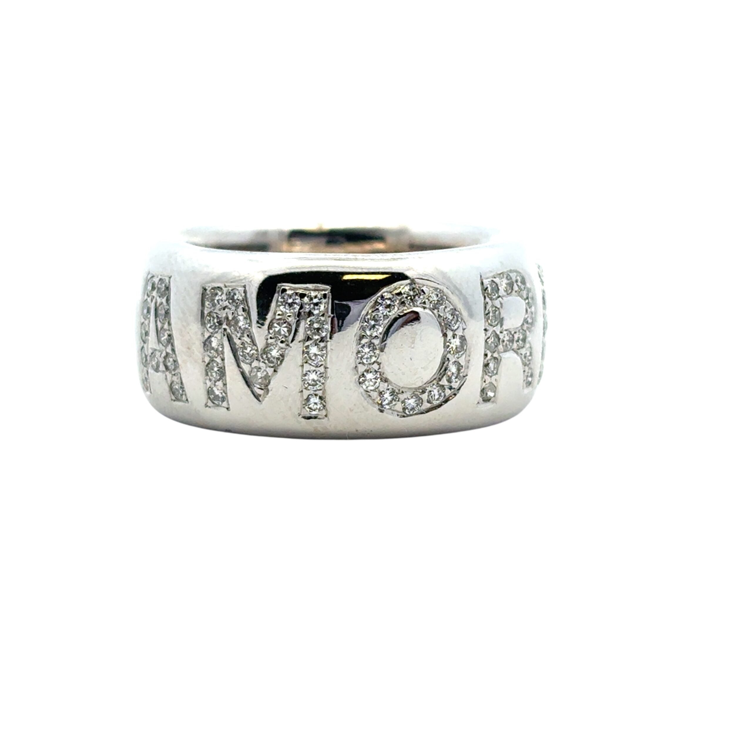14k White Gold approx. 2ctw Diamond "Amore" Band Ring