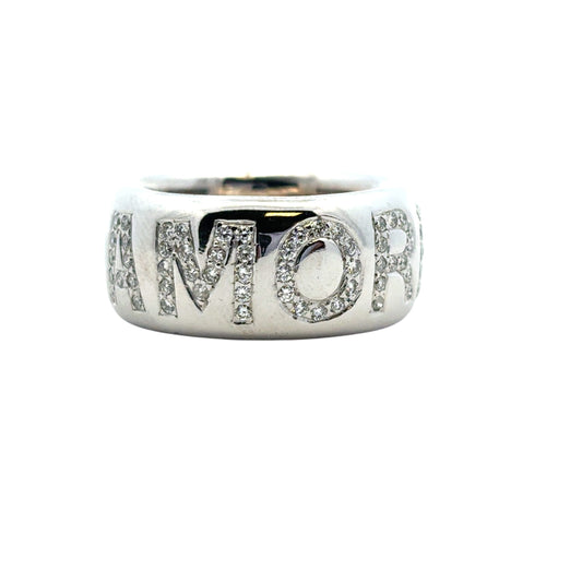 14k White Gold approx. 2ctw Diamond "Amore" Band Ring