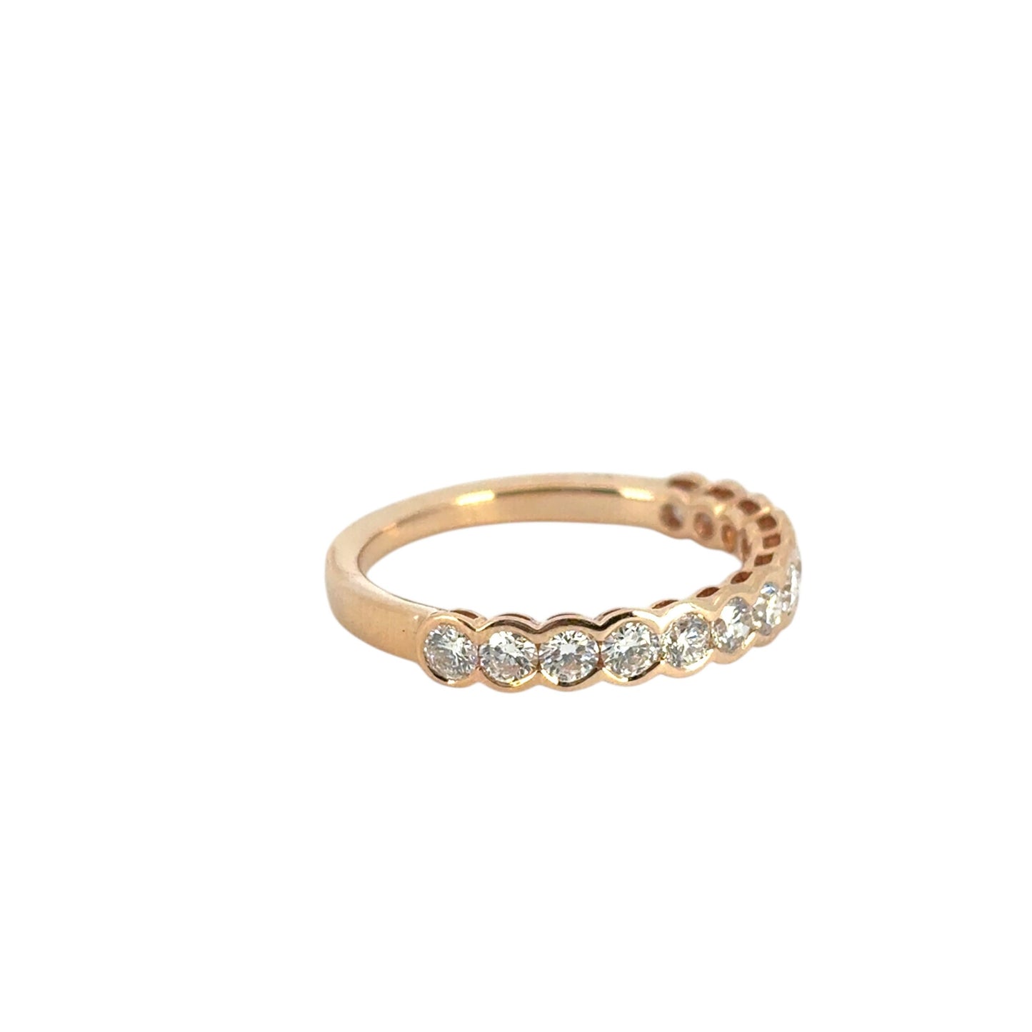 18k Rose Gold Halfway Diamond Ring Band